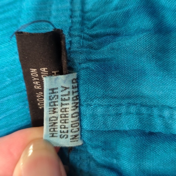 *Free With Purchase* Blue Tye Dye Wrap Pants - Picture 7 of 7